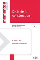 Couverture du livre « Droit de la construction (10e édition) » de Corinne Saint-Alary-Houin aux éditions Dalloz