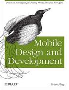 Couverture du livre « Mobile design and development » de Brian Fling aux éditions O'reilly Media