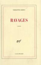 Couverture du livre « Ravages » de Violette Leduc aux éditions Gallimard