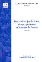 Couverture du livre « Vins, cidres, jus de fruits, sirops, spiritueux et liqueurs de france n 3029 - » de  aux éditions Direction Des Journaux Officiels