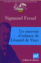 Couverture du livre « Un souvenir d'enfance de Léonard de Vinci » de Sigmund Freud aux éditions Puf