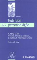 Couverture du livre « Nutrition De La Personne Agee » de Constants et Pfitzenmeyer et Ferry aux éditions Elsevier-masson