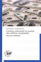 Couverture du livre « Contenu informatif et qualite des chiffres comptables - revue de la litterature » de Boubakri/Abaoub aux éditions Presses Academiques Francophones