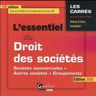 Couverture du livre « L'essentiel du droit des sociétés 2016 » de Beatrice Grandguillot et Francis Grandguillot aux éditions Gualino