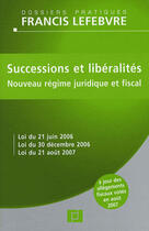 Couverture du livre « Successions et libéralités » de  aux éditions Lefebvre