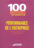 Couverture du livre « Performance de l'entreprise » de  aux éditions Afnor