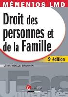 Couverture du livre « Droit des personnes et de la famille (9e édition) » de Corinne Renault-Brahinsky aux éditions Gualino