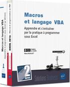 Couverture du livre « Macros et langage VBA ; coffret de 2 livres : apprendre et s'entraîner par la pratique à programmer sous Excel » de Pierre Rigollet et Frederic Le Guen aux éditions Eni