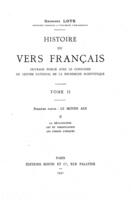 Couverture du livre « Histoire du vers français. Tome II » de Georges Lote aux éditions Epagine