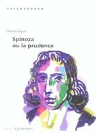 Couverture du livre « Spinoza Ou La Prudence » de Chantal Jaquet aux éditions Quintette