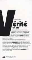 Couverture du livre « Vérité en art » de Philippe Sers aux éditions La Villette