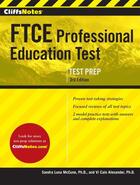 Couverture du livre « CliffsNotes FTCE Professional Education Test 3rd Edition » de Alexander Vi Cain aux éditions Houghton Mifflin Harcourt