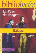 Couverture du livre « La peau de chagrin » de Honoré De Balzac et Franck Merger aux éditions Hachette Education