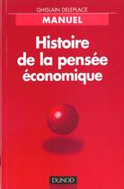 Couverture du livre « Histoire De La Pensee Economique » de Ghislain Deleplace aux éditions Dunod