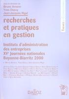 Couverture du livre « Recherches Et Pratiques En Gestion - 1re Edition » de Amann/Dupuy/Rigal aux éditions Dunod