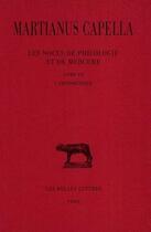 Couverture du livre « Les noces de Philologie et de Mercure Tome 1 ; livre VII, l'arithmétique » de Martianus Capella aux éditions Belles Lettres