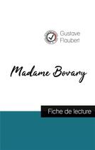 Couverture du livre « Madame Bovary, de Gustave Flaubert ; fiche de lecture » de  aux éditions Comprendre La Litterature