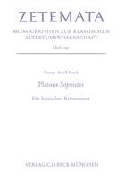 Couverture du livre « Platons Sophistes » de Gustav Adolf Seeck aux éditions C.h.beck