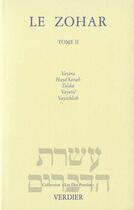 Couverture du livre « Le zohar genese t2 » de  aux éditions Verdier