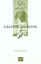 Couverture du livre « L'egypte ancienne (16eme edition) » de Jean Vercoutter aux éditions Que Sais-je ?