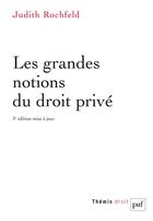 Couverture du livre « Les grandes notions du droit privé » de Judith Rochfeld aux éditions Puf