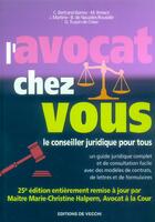 Couverture du livre « L'avocat chez vous (25e édition) » de Marie-Christine Halpern aux éditions De Vecchi