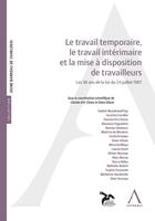 Couverture du livre « Le travail temporaire, le travail intérimaire et mise à disposition de travailleurs » de  aux éditions Anthemis