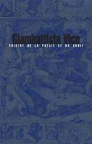 Couverture du livre « Origine de la poésie et du droit » de Giambattista Vico aux éditions Allia
