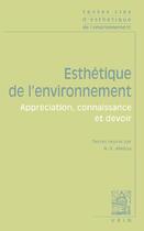 Couverture du livre « Esthétique de l'environnement » de Hicham-Stephane Afeissa aux éditions Vrin