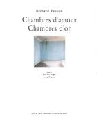 Couverture du livre « Chambres d'amour, chambres d'or » de Bernard Faucon aux éditions William Blake & Co