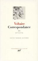 Couverture du livre « Correspondance Tome 12 ; janvier 1775 - juin 1777 » de Voltaire aux éditions Gallimard