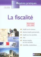 Couverture du livre « La fiscalité (édition 2007-2008) » de Leveau/Sauvageot aux éditions Nathan