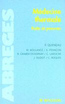 Couverture du livre « Medecine thermale - faits et preuves » de Patrice Queneau aux éditions Elsevier-masson