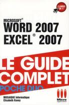 Couverture du livre « Word 2007 & Excel 2007 (édition 2011) » de  aux éditions Micro Application