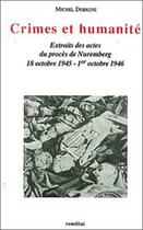 Couverture du livre « Crimes et humanite » de Dobkine Michel aux éditions Romillat