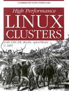 Couverture du livre « High performance Linux clusters with Oscar, Rocks, OpenMosix, and Mpi » de Joseph D Sloan aux éditions O'reilly Media