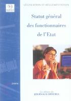 Couverture du livre « Statut général des fonctionnaires de l'état » de  aux éditions Documentation Francaise