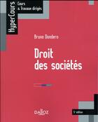 Couverture du livre « Droit des sociétés (5e édition) » de Bruno Dondero aux éditions Dalloz