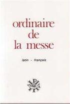 Couverture du livre « Ordinaire de la messe » de  aux éditions Tequi