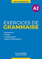 Couverture du livre « En contexte : exercices de grammaire a2 + audio mp3 + corriges » de Akyuz/Gliemann aux éditions Hachette Fle