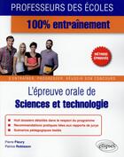 Couverture du livre « L epreuve orale de sciences et technologie » de Fleury/Robisson aux éditions Ellipses