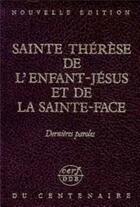 Couverture du livre « Nouvelle édition du centenaire, VIII : Dernières paroles » de Therese De Lisieux aux éditions Cerf