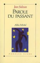 Couverture du livre « Parole du passant » de Jean Sulivan aux éditions Albin Michel