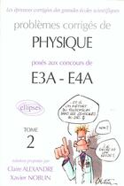 Couverture du livre « Problemes poses a e3a-ea4 » de Alexandre/Noblin aux éditions Ellipses