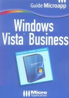 Couverture du livre « Windows vista business » de Claude Bernardini aux éditions Micro Application