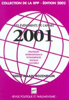 Couverture du livre « Les evenements de l'année 2001 » de Rozemblum Serge-Alla aux éditions Puf