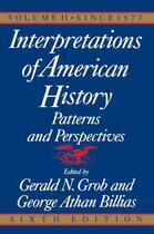 Couverture du livre « Interpretations of American History, 6th Ed, Vol. » de Billias George Athan aux éditions Free Press