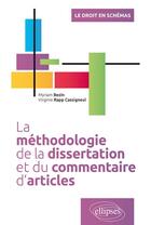 Couverture du livre « La méthodologie de la dissertation et du commentaire d'articles en schémas » de Virginie Rapp-Cassigneul et Myriam Bezin aux éditions Ellipses