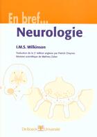 Couverture du livre « Neurologie » de Wilkinson aux éditions De Boeck Superieur