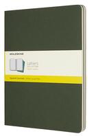 Couverture du livre « Cahier quadrille tres grand format myrte set de 3 » de Moleskine aux éditions Moleskine Papet